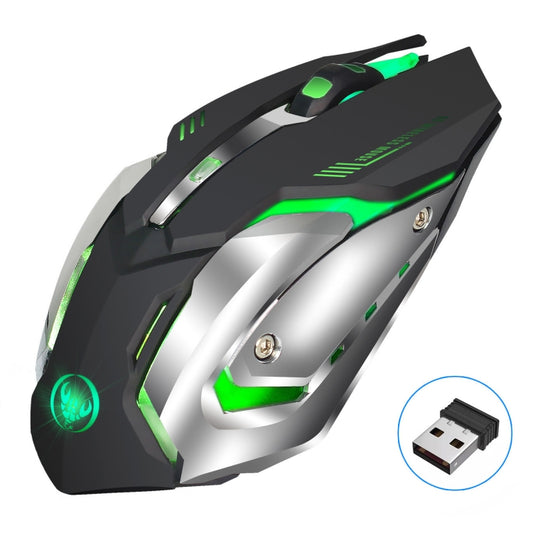 HXSJ M10 2.4GHz 6-keys USB Rechargeable Colorful Lighting Ergonomic 2400DPI Wireless Optical Gaming Mouse for Desktop Computers - Wireless Mice by HXSJ | Online Shopping South Africa | PMC Jewellery | Buy Now Pay Later Mobicred