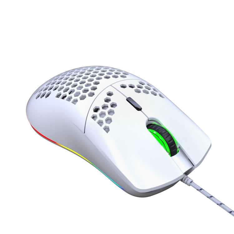 HXSJ J900 6 Keys RGB Lighting Programmable Gaming Wired Mouse (White) - Wired Mice by HXSJ | Online Shopping South Africa | PMC Jewellery | Buy Now Pay Later Mobicred