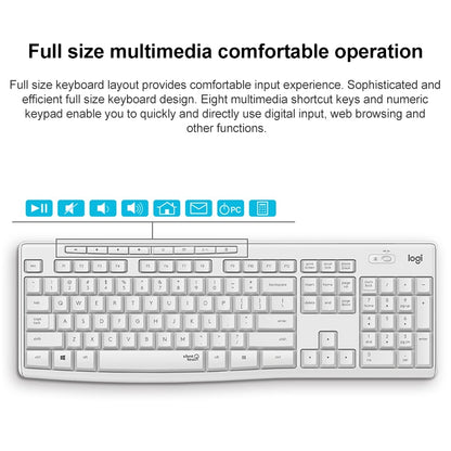 Logitech MK295 USB Wireless Silence Keyboard Mouse Set (Black) - Wireless Keyboard by Logitech | Online Shopping South Africa | PMC Jewellery | Buy Now Pay Later Mobicred