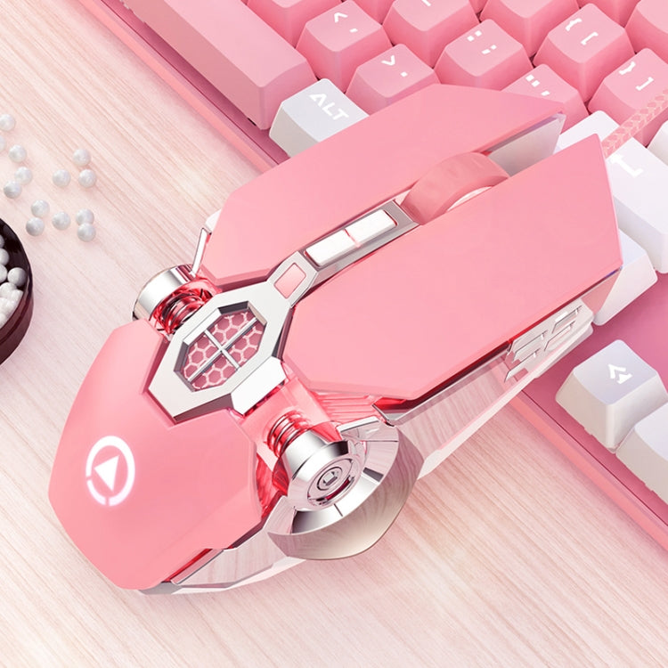 YINDIAO 3200DPI 4-modes Adjustable 7-keys RGB Light Wired Gaming Mechanical Mouse, Style: Audio Version (Pink) - Wired Mice by YINDIAO | Online Shopping South Africa | PMC TechLife | Buy Now Pay Later Mobicred