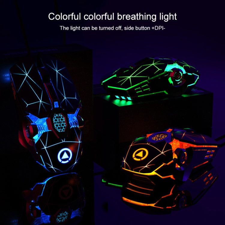 YINDIAO 3200DPI 4-modes Adjustable 7-keys RGB Light Wired Gaming Mechanical Mouse, Style: Audio Version (White) - Wired Mice by YINDIAO | Online Shopping South Africa | PMC TechLife | Buy Now Pay Later Mobicred