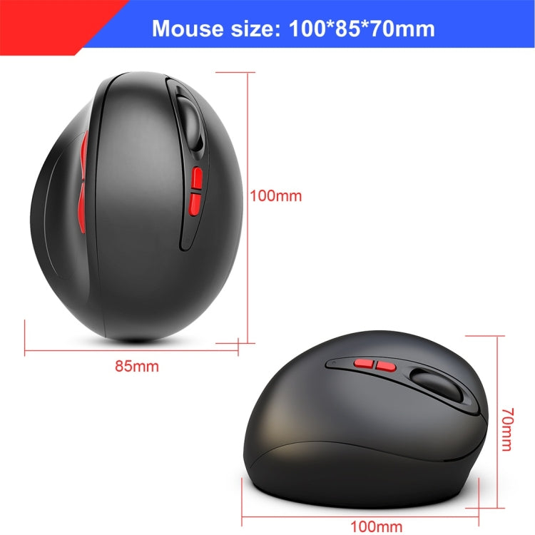 HXSJ T33 2.4GHz Ergonomic Optical Wireless Notebook PC Mouse (Black) - Wireless Mice by HXSJ | Online Shopping South Africa | PMC Jewellery | Buy Now Pay Later Mobicred