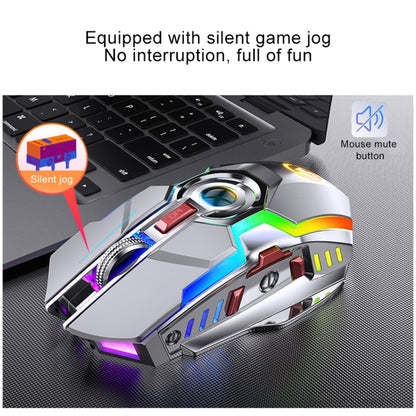 YINDIAO A5 2.4GHz 1600DPI 3-modes Adjustable Rechargeable RGB Light Wireless Silent Gaming Mouse (Black) - Wireless Mice by YINDIAO | Online Shopping South Africa | PMC Jewellery | Buy Now Pay Later Mobicred