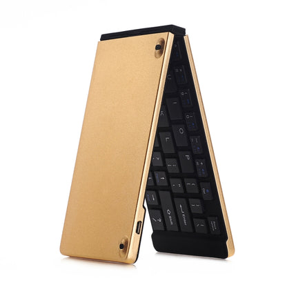 GK228 Ultra-thin Foldable Bluetooth V3.0 Keyboard, Built-in Holder, Support Android / iOS / Windows System (Gold) - Wireless Keyboard by PMC Jewellery | Online Shopping South Africa | PMC Jewellery | Buy Now Pay Later Mobicred