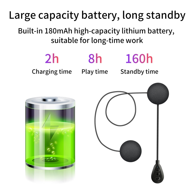 T6 Motorcycle Helmet Bluetooth V5.0 Headset - Motorcycle Walkie Talkie by PMC TechLife | Online Shopping South Africa | PMC TechLife | Buy Now Pay Later Mobicred