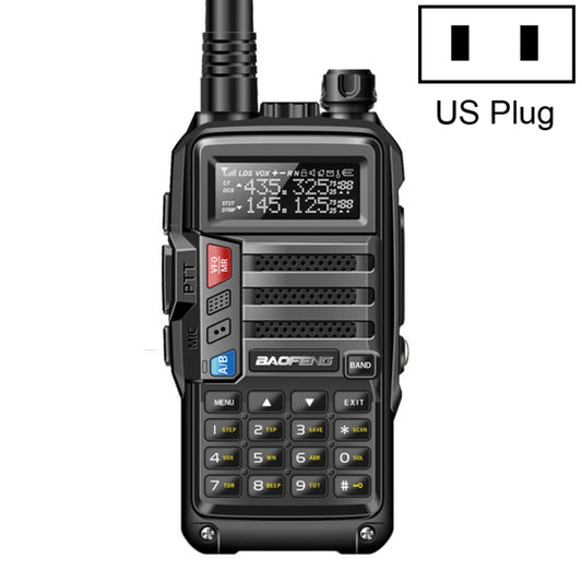 Baofeng BF-UV5R Plus S9 FM Interphone Handheld Walkie Talkie, US Plug (Black) - Handheld Walkie Talkie by BAOFENG | Online Shopping South Africa | PMC Jewellery | Buy Now Pay Later Mobicred