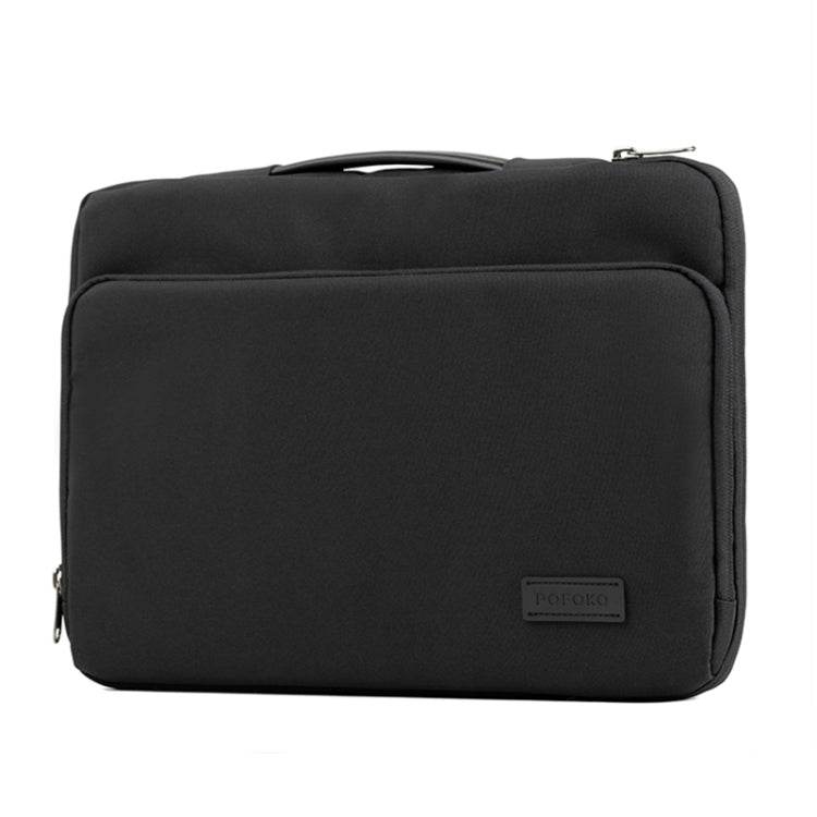 POFOKO E550 14 / 15.4 inch Portable Waterproof Polyester Laptop Handbag(Black) - Other by POFOKO | Online Shopping South Africa | PMC Jewellery | Buy Now Pay Later Mobicred