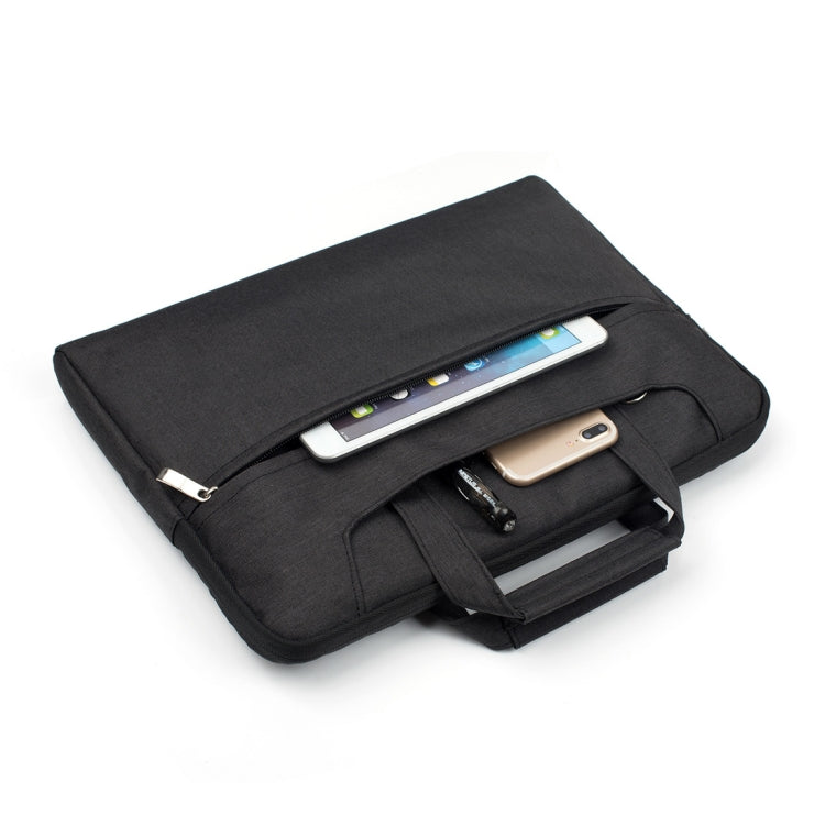 Portable One Shoulder Handheld Zipper Laptop Bag, For 15.4 inch and Below Macbook, Samsung, Lenovo, Sony, DELL Alienware, CHUWI, ASUS, HP (Black) - 15 inch by PMC Jewellery | Online Shopping South Africa | PMC Jewellery | Buy Now Pay Later Mobicred
