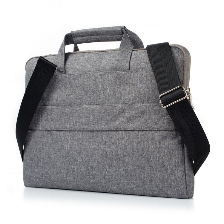 Portable One Shoulder Handheld Zipper Laptop Bag, For 15.4 inch and Below Macbook, Samsung, Lenovo, Sony, DELL Alienware, CHUWI, ASUS, HP (Grey) - 15 inch by PMC Jewellery | Online Shopping South Africa | PMC Jewellery | Buy Now Pay Later Mobicred