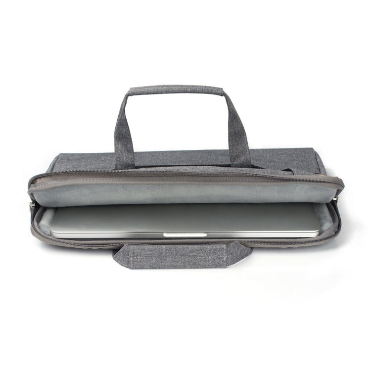 Portable One Shoulder Handheld Zipper Laptop Bag, For 15.4 inch and Below Macbook, Samsung, Lenovo, Sony, DELL Alienware, CHUWI, ASUS, HP (Grey) - 15 inch by PMC Jewellery | Online Shopping South Africa | PMC Jewellery | Buy Now Pay Later Mobicred
