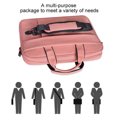 DJ03 Waterproof Anti-scratch Anti-theft One-shoulder Handbag for 13.3 inch Laptops, with Suitcase Belt(Pink) - 13.3 inch by PMC Jewellery | Online Shopping South Africa | PMC Jewellery | Buy Now Pay Later Mobicred