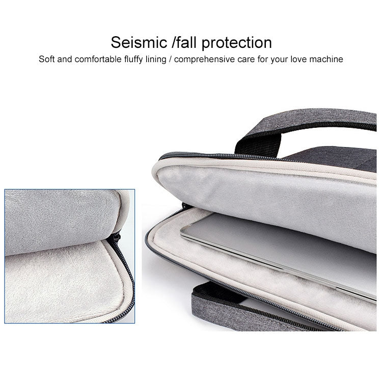 ST02S Waterproof Tear Resistance Hidden Portable Strap One-shoulder Handbag for 13.3 inch Laptops, with Suitcase Belt(Dark Gray) - 13.3 inch by PMC Jewellery | Online Shopping South Africa | PMC Jewellery | Buy Now Pay Later Mobicred