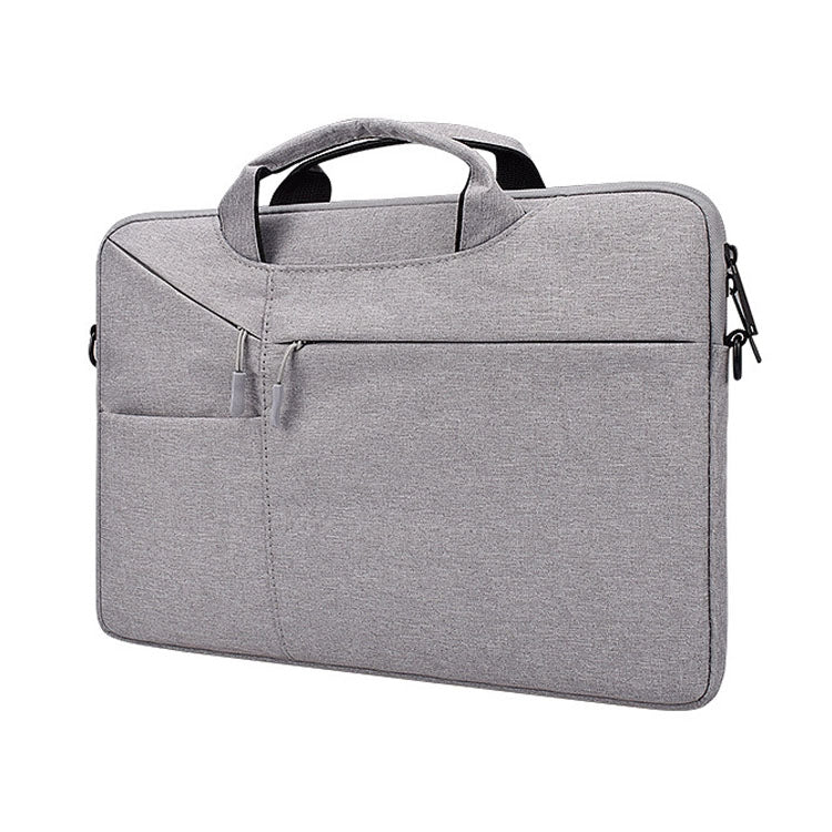 ST02S Waterproof Tear Resistance Hidden Portable Strap One-shoulder Handbag for 13.3 inch Laptops, with Suitcase Belt(Light Grey) - 13.3 inch by PMC Jewellery | Online Shopping South Africa | PMC Jewellery | Buy Now Pay Later Mobicred