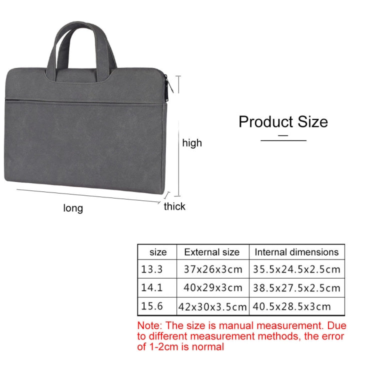 ST06 Waterproof PU Leather Zipper Hidden Portable Strap One-shoulder Handbag for 15.6 inch Laptops, with Suitcase Belt (Dark Gray) - 15.6 - 17 inch by PMC Jewellery | Online Shopping South Africa | PMC Jewellery | Buy Now Pay Later Mobicred
