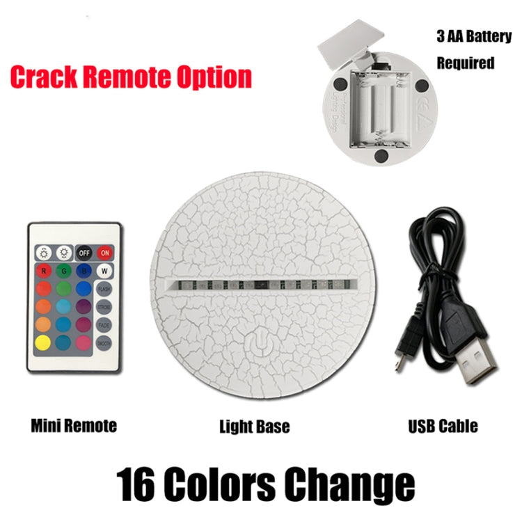 Paris Leaning Tower Shape 3D Colorful LED Vision Light Table Lamp, Crack Remote Control Version - Novelty Lighting by PMC TechLife | Online Shopping South Africa | PMC TechLife | Buy Now Pay Later Mobicred