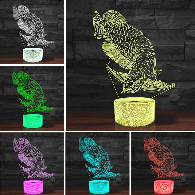 Fish Shape 3D Colorful LED Vision Light Table Lamp, 16 Colors Remote Control Version - free shipping - PMC TechLife - Order now!