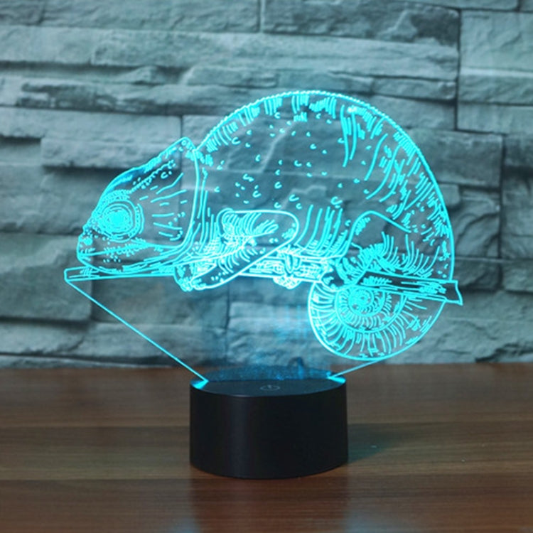 Chameleon Shape 3D Colorful LED Vision Light Table Lamp, USB Touch Version - Novelty Lighting by PMC TechLife | Online Shopping South Africa | PMC TechLife | Buy Now Pay Later Mobicred