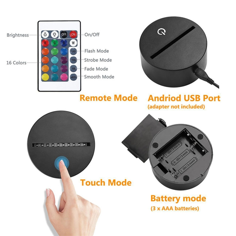 Golf Shape 3D Colorful LED Vision Light Table Lamp, Charging Touch Version - Novelty Lighting by PMC TechLife | Online Shopping South Africa | PMC TechLife | Buy Now Pay Later Mobicred