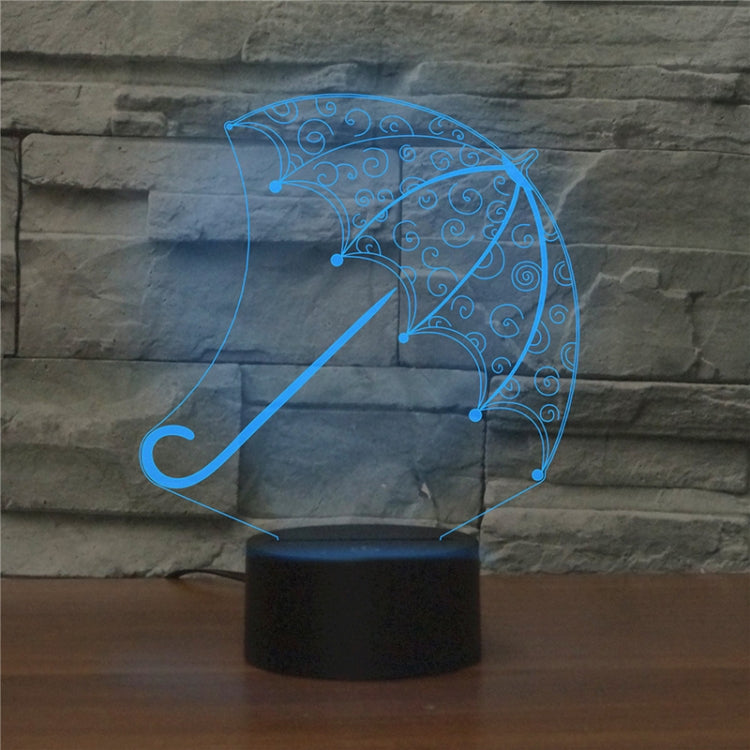 Umbrella Shape 3D Colorful LED Vision Light Table Lamp, 16 Colors Remote Control Version - Novelty Lighting by PMC TechLife | Online Shopping South Africa | PMC TechLife | Buy Now Pay Later Mobicred