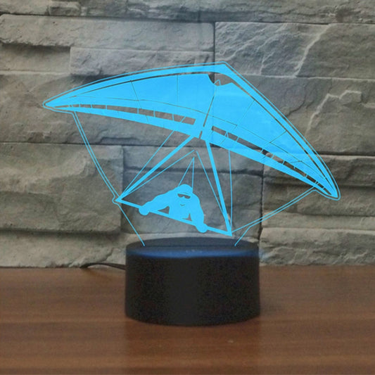 Hang Glider Shape 3D Colorful LED Vision Light Table Lamp, USB & Battery Version - Novelty Lighting by PMC Jewellery | Online Shopping South Africa | PMC Jewellery | Buy Now Pay Later Mobicred