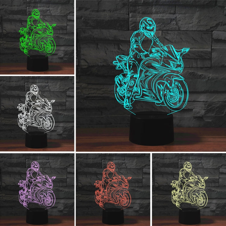 Motorcycle Shape 3D Colorful LED Vision Light Table Lamp, USB & Battery Version - Novelty Lighting by PMC TechLife | Online Shopping South Africa | PMC TechLife | Buy Now Pay Later Mobicred