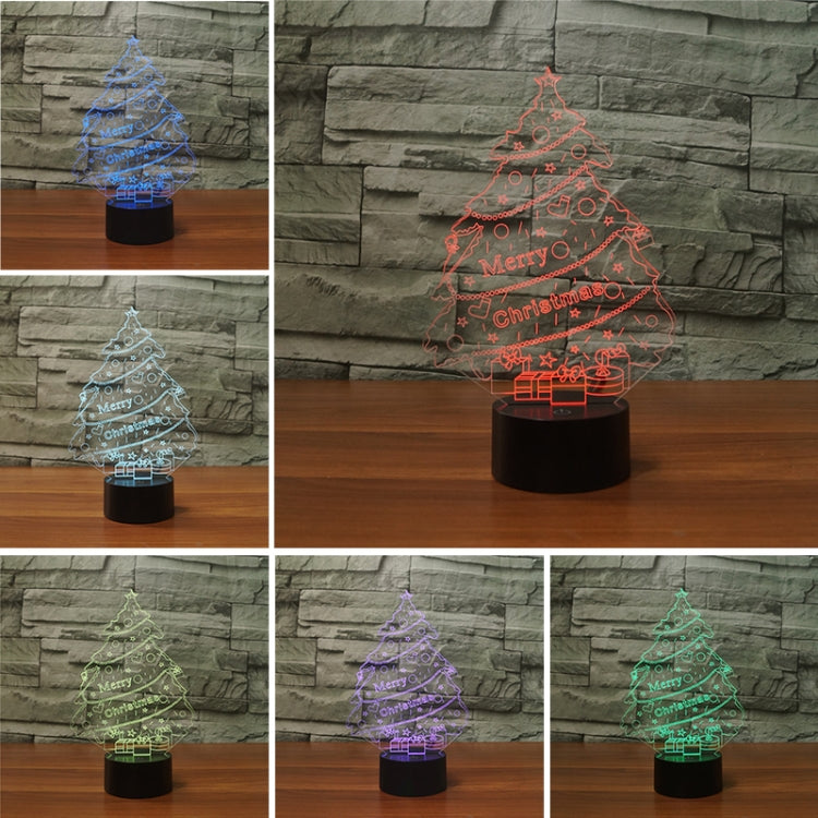 Christmas Tree Shape 3D Colorful LED Vision Light Table Lamp, Crack Remote Control Version - free shipping - PMC TechLife - Order now!