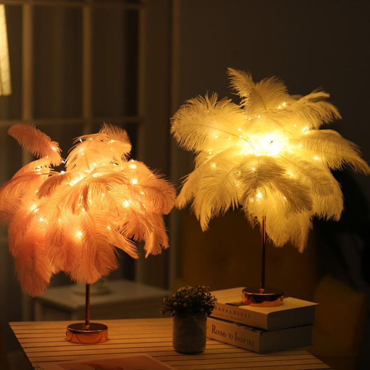 Creative Bedroom Feather Table Lamp Night Light Decorative Light (White) - Night Lights by PMc TechLife | Online Shopping South Africa | PMc TechLife | Buy Now Pay Later Mobicred