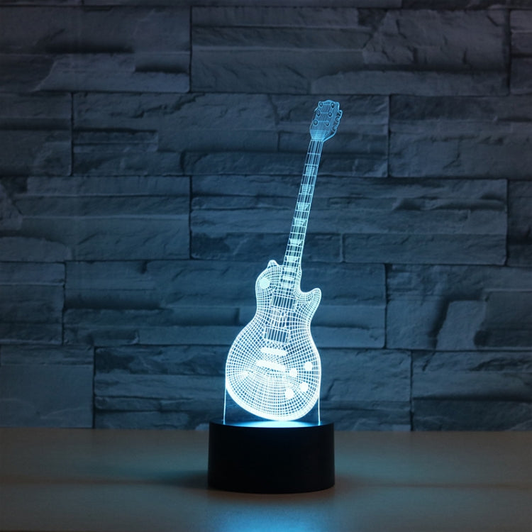 Guitar Shape 3D Colorful LED Vision Light Table Lamp, Charging Touch Version - Novelty Lighting by PMC TechLife | Online Shopping South Africa | PMC TechLife | Buy Now Pay Later Mobicred