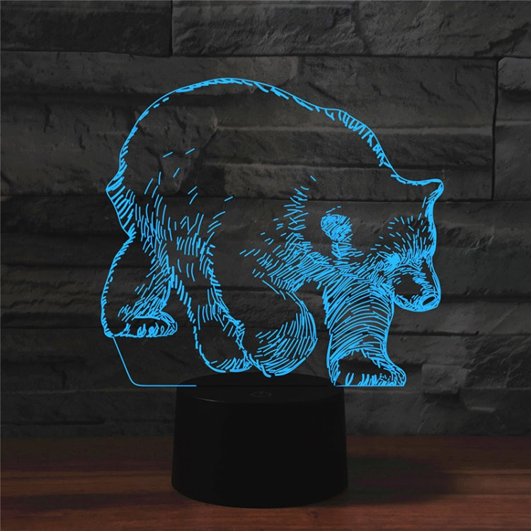 Bear Shape 3D Colorful LED Vision Light Table Lamp, USB & Battery Version - Novelty Lighting by PMC TechLife | Online Shopping South Africa | PMC TechLife | Buy Now Pay Later Mobicred