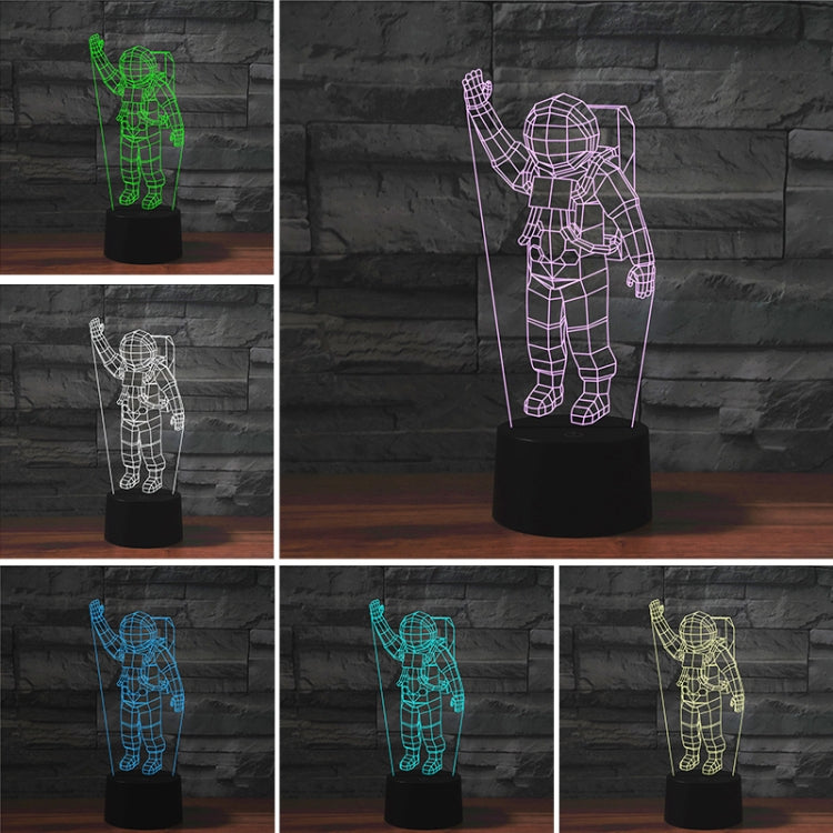 Astronaut Shape 3D Colorful LED Vision Light Table Lamp, Crack Remote Control Version - Novelty Lighting by PMC TechLife | Online Shopping South Africa | PMC TechLife | Buy Now Pay Later Mobicred