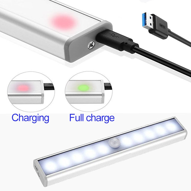 2.8W 60 LEDs Warm White Wide Screen Intelligent Human Body Sensor Light LED Corridor Cabinet Light, USB Charging Version - Sensor LED Lights by PMC TechLife | Online Shopping South Africa | PMC TechLife | Buy Now Pay Later Mobicred