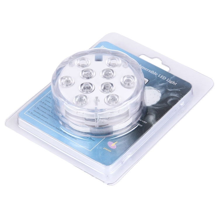 Waterproof Submersible LED Light, 10 LEDs Cylinder Remote Controlled with Remote Controllor, Remote Control Range(in Open Area): 24-30 Feet - Underwater Lights by PMC TechLife | Online Shopping South Africa | PMC TechLife