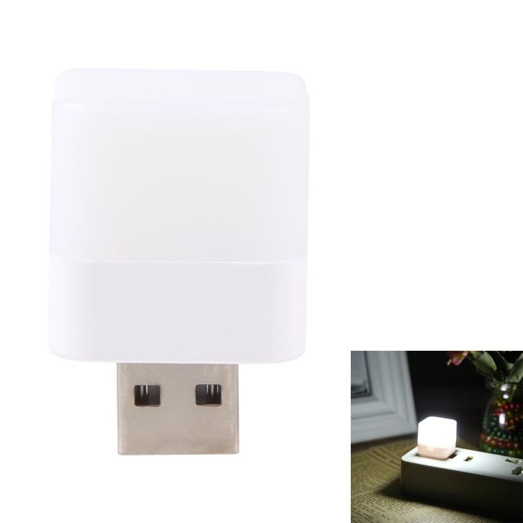 Cube LED USB Mini Night Light (White Light) - USB Light by PMC TechLife | Online Shopping South Africa | PMC TechLife