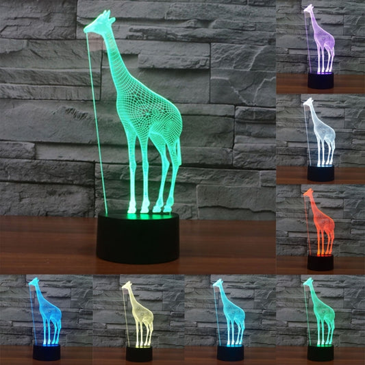 Giraffe Style 3D Touch Switch Control LED Light , 7 Color Discoloration Creative Visual Stereo Lamp Desk Lamp Night Light - Novelty Lighting by PMC Jewellery | Online Shopping South Africa | PMC Jewellery | Buy Now Pay Later Mobicred