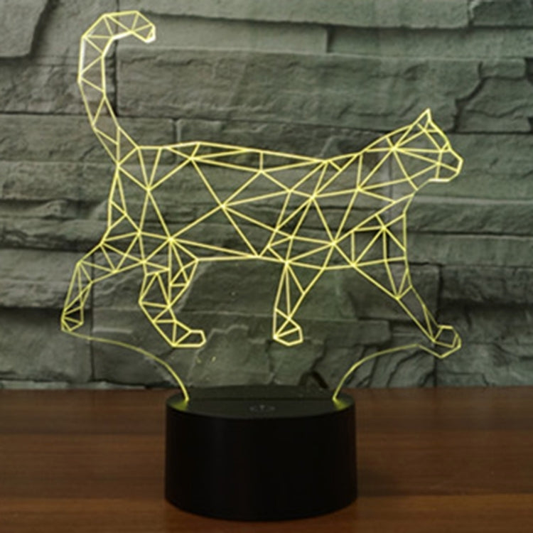 Walking Cat Shape 3D Touch Switch Control LED Light , 7 Colour Discoloration Creative Visual Stereo Lamp Desk Lamp Night Light - Novelty Lighting by PMC TechLife | Online Shopping South Africa | PMC TechLife | Buy Now Pay Later Mobicred