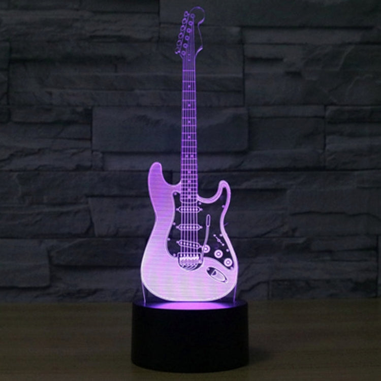 Electric Guitar Shape 3D Touch Switch Control LED Light , 7 Color Discoloration Creative Visual Stereo Lamp Desk Lamp Night Light - Novelty Lighting by PMC TechLife | Online Shopping South Africa | PMC TechLife | Buy Now Pay Later Mobicred