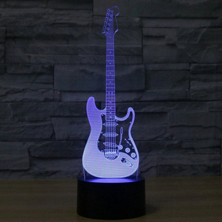 Electric Guitar Shape 3D Touch Switch Control LED Light , 7 Color Discoloration Creative Visual Stereo Lamp Desk Lamp Night Light - Novelty Lighting by PMC TechLife | Online Shopping South Africa | PMC TechLife | Buy Now Pay Later Mobicred