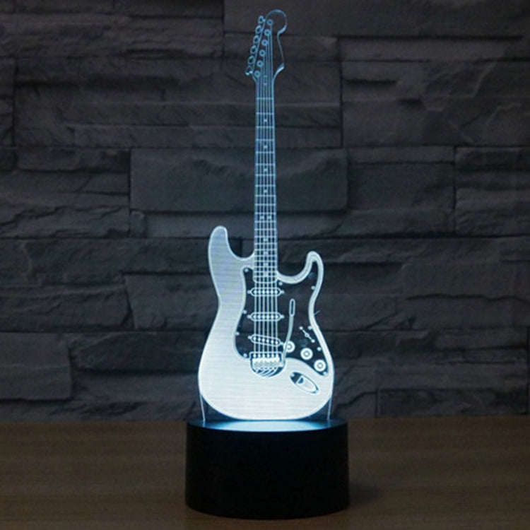 Electric Guitar Shape 3D Touch Switch Control LED Light , 7 Color Discoloration Creative Visual Stereo Lamp Desk Lamp Night Light - Novelty Lighting by PMC TechLife | Online Shopping South Africa | PMC TechLife | Buy Now Pay Later Mobicred
