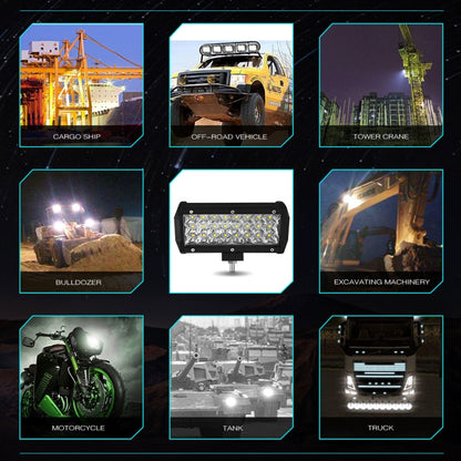 7 inch 18W 1800LM 3 Row LED Strip Light Working Refit Off-road Vehicle Lamp Roof Strip Light - Work Lights by PMC Jewellery | Online Shopping South Africa | PMC Jewellery | Buy Now Pay Later Mobicred