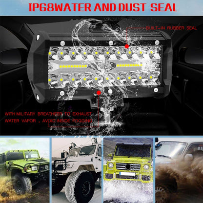 7 inch 30W 3000LM 6000K LED Strip Lamp Working Refit Off-road Vehicle Roof Strip Light - Work Lights by PMC Jewellery | Online Shopping South Africa | PMC Jewellery | Buy Now Pay Later Mobicred