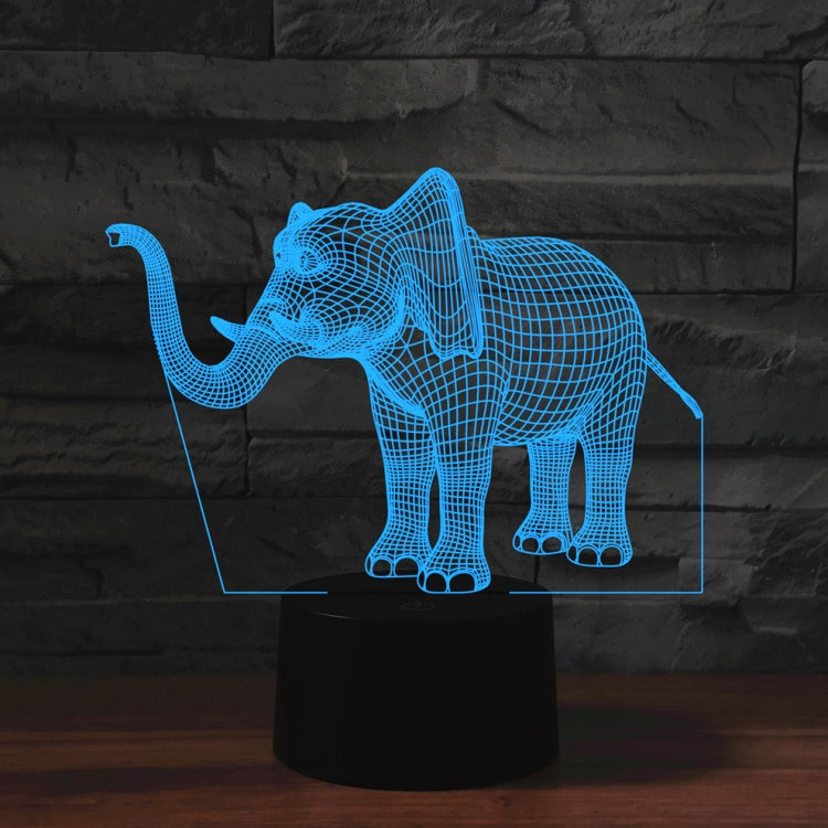 Elephant Shape 3D Colorful LED Vision Light Table Lamp, Charging Touch Version - Novelty Lighting by PMC TechLife | Online Shopping South Africa | PMC TechLife | Buy Now Pay Later Mobicred