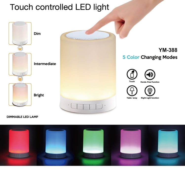 388 Atmosphere Light Music Table Lamp Multifunctional Wireless Bluetooth Speaker , with LED Light & Handle, Support AUX IN & Hands-free Answer & TF Card - Night Lights by PMc TechLife | Online Shopping South Africa | PMc TechLife | Buy Now Pay Later Mobicred