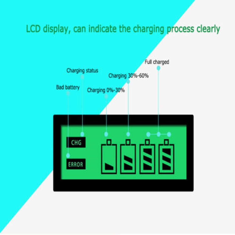 AC 100-240V 4 Slot Battery Charger for AA & AAA Battery, with LCD Display, AU Plug - Charger & Converter by PMC Jewellery | Online Shopping South Africa | PMC Jewellery | Buy Now Pay Later Mobicred