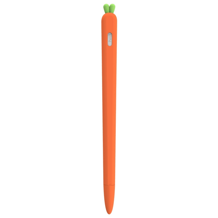 LOVE MEI For Apple Pencil 2 Carrot Shape Stylus Pen Silicone Protective Case Cover(Orange) - Pencil Accessories by LOVE MEI | Online Shopping South Africa | PMC Jewellery