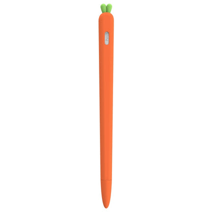 LOVE MEI For Apple Pencil 2 Carrot Shape Stylus Pen Silicone Protective Case Cover(Orange) - Pencil Accessories by LOVE MEI | Online Shopping South Africa | PMC Jewellery