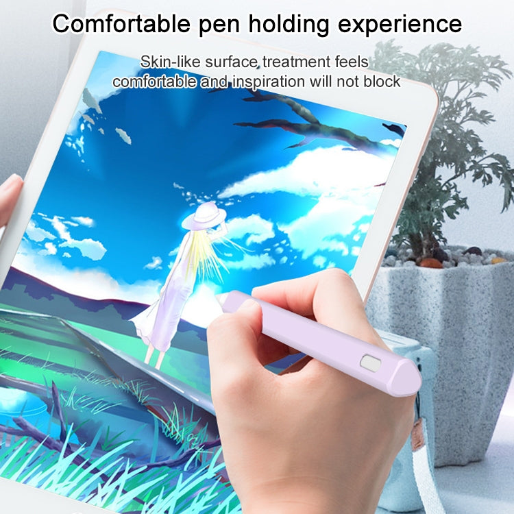 LOVE MEI For Apple Pencil 2 Triangle Shape Stylus Pen Silicone Protective Case Cover(Grey) - Pencil Accessories by LOVE MEI | Online Shopping South Africa | PMC TechLife | Buy Now Pay Later Mobicred