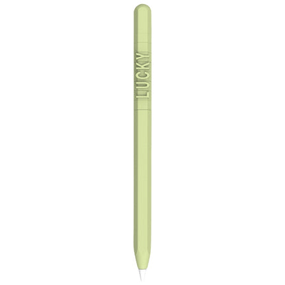 LOVE MEI For Apple Pencil 2 Number Letter Design Stylus Pen Silicone Protective Case Cover (Green) - Pencil Accessories by LOVE MEI | Online Shopping South Africa | PMC Jewellery