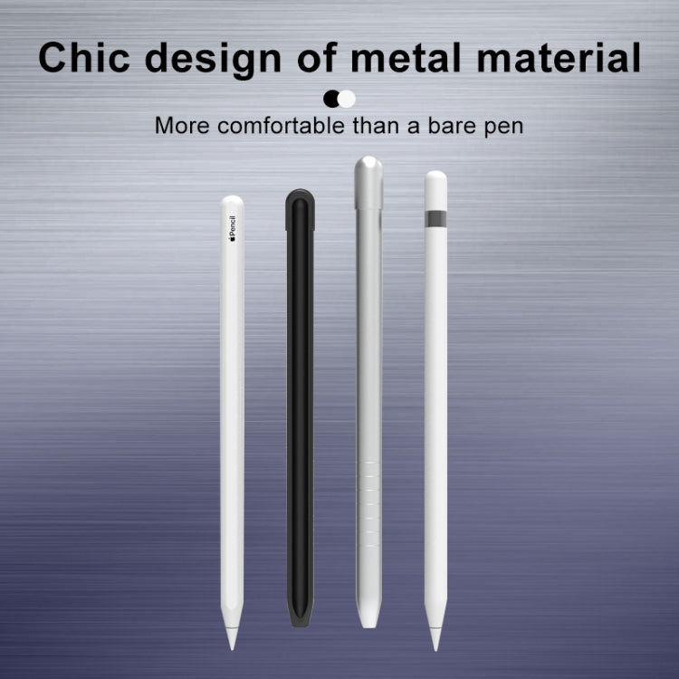 Metal Matte Non-slip Stylus Pen Protective Case for Apple Pencil 1 (Black) - Pencil Accessories by PMC Jewellery | Online Shopping South Africa | PMC Jewellery | Buy Now Pay Later Mobicred