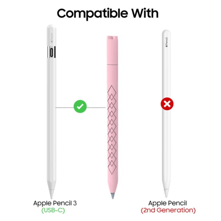 For Apple Pencil (USB-C) Diamond Pattern Silicone Stylus Pen Protective Case (Sky Blue) - Pencil Accessories by PMC Jewellery | Online Shopping South Africa | PMC Jewellery | Buy Now Pay Later Mobicred