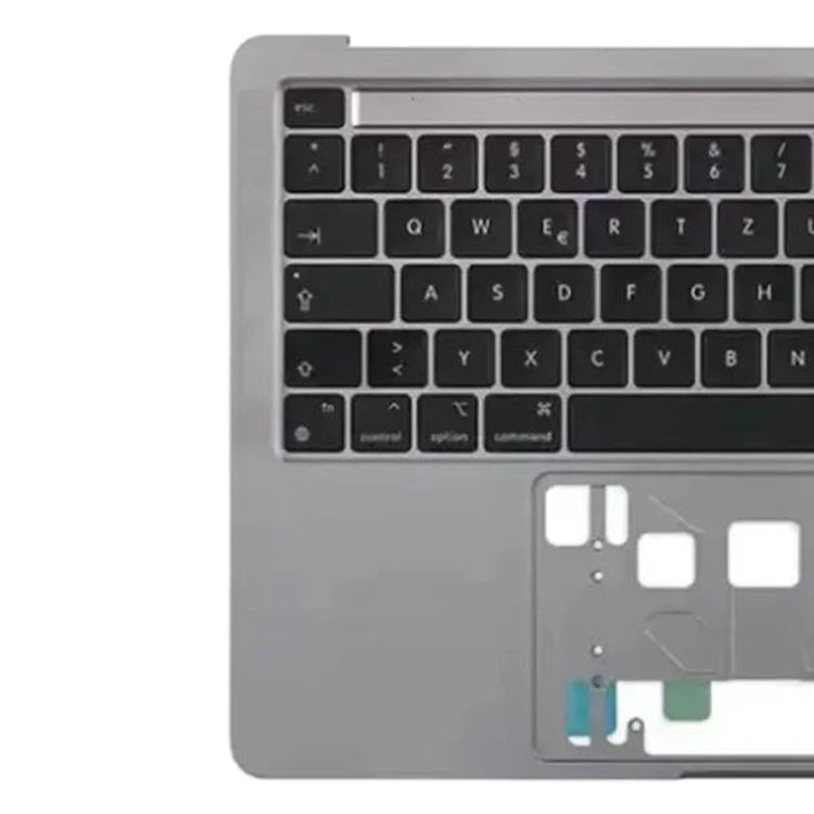 For Macbook Pro 13 inch 2021 A2338 C-side Cover + UK Edition Key Board (Grey) - Bottom Cover by PMC Jewellery | Online Shopping South Africa | PMC Jewellery